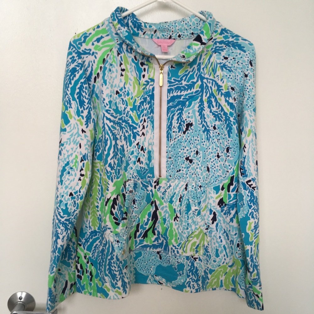 Lilly Pulitzer Popover Blue Spa Let's Cha Cha